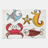 Vintage Meerestiere Küchentücher (Horizontal)