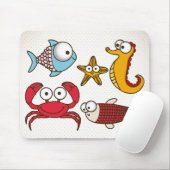 Vintage Meerestiere Mousepad (Mit Mouse)