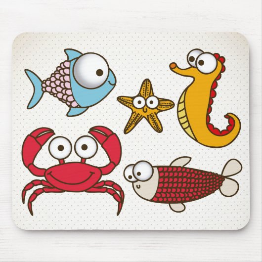 Vintage Meerestiere Mousepad (Vorne)