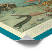 Vintage Meereswelt Seascape Print Poster (Ecke)