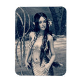 Vintage Meerjungfrau Altes Foto Fantasy-Kunst Magnet (Vertikal)