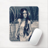 Vintage Meerjungfrau Altes Foto Fantasy-Kunst Mousepad (Mit Mouse)