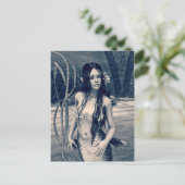 Vintage Meerjungfrau Altes Foto Fantasy-Kunst Postkarte (Stehend Vorderseite)