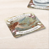 Vintage Meerjungfrau Dover unter dem Rechteckiger Pappuntersetzer (angewinkelt)