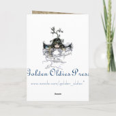 Vintage Meerjungfrau-Grußkarte Karte (Rückseite)