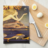 Vintage Meerjungfrau Handtuch (Viertel Falte)