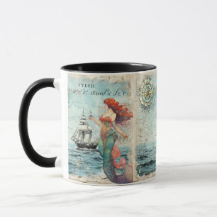 Vintage Meerjungfrau Magische Welt Tasse