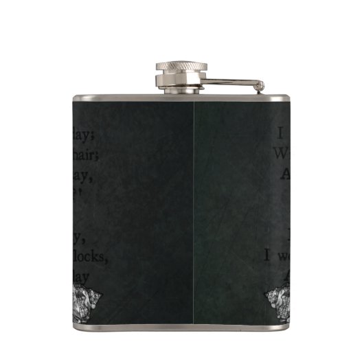 Vintage Meerjungfrau mit Seashells Flachmann (Rückseite)