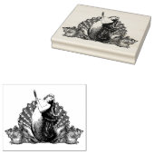 Vintage Meerjungfrau mit Seashells Gummistempel (Stempel)