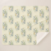 Vintage Meerjungfrau und Delphin Nautic Sherpadecke (Vorderseite (Horizontal))