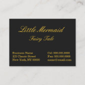 Vintage Meerjungfrau Visitenkarte (Rückseite)