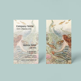 Vintage Meerjungfrau Visitenkarte