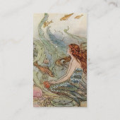 Vintage Meerjungfrau Visitenkarte (Rückseite)