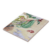 Vintage Meerjungfrau-Waren Fliese (Seite)