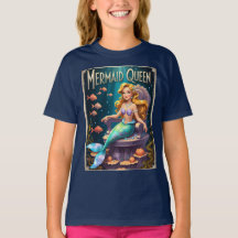 Vintage Meerjungfrauen-Königin Retro-Cartoon-Charm