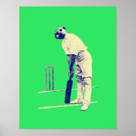vintage meerkat cricketer poster