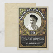 Vintage Meilenstein-Geburtstags-Einladungen Ihr Einladung (Vorne/Hinten)