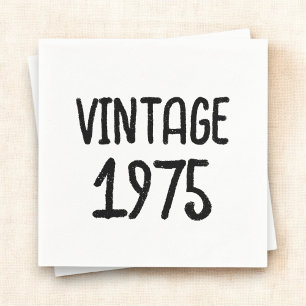 Vintage-Meilenstein-Geburtstagsandenken Serviette