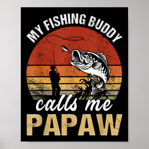 Vintage Mein Angelpartner nennt mich Papaw Familie Poster