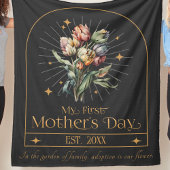 Vintage Mein erster Muttertag Adoptivmutter Fleecedecke