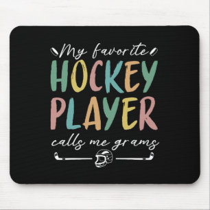 Vintage Mein Lieblings-Eishockeyspieler nennt mich Mousepad