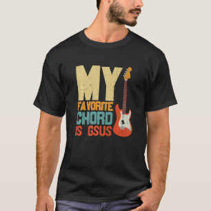 Vintage Mein Lieblingsakkord ist Gsus Jesus Gitarr T-Shirt