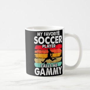 Vintage Mein Lieblingsfußballspieler nennt mich Om Kaffeetasse