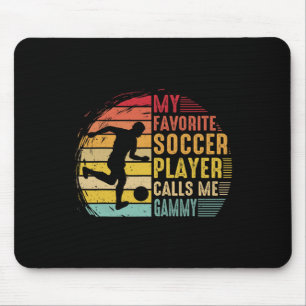 Vintage Mein Lieblingsfußballspieler nennt mich Om Mousepad