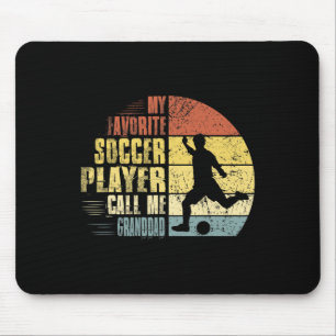 Vintage Mein Lieblingsfußballspieler nennt mich Op Mousepad