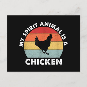 Vintage Mein Seelentier ist ein Huhn Begleitkarte