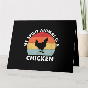 Vintage Mein Seelentier ist ein Huhn Karte