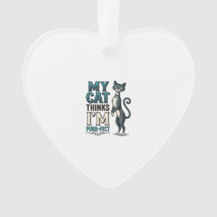 Vintage Meine Katze denkt, ich bin purr-fekt Katze Ornament