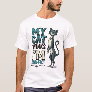 Vintage Meine Katze denkt, ich bin purr-fekt Katze T-Shirt