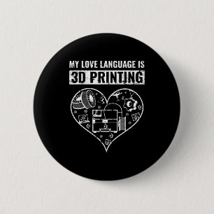 Vintage meine Liebessprache ist 3D-Drucken  Button