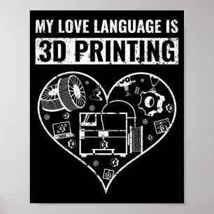 Vintage meine Liebessprache ist 3D-Drucken Poster