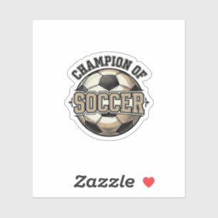 Vintage-Meister des Soccer-Ball-Shirt-Designs_1 Aufkleber