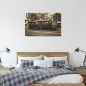 Vintage Melbourne-Straßenbahn Leinwanddruck (Insitu (Schlafzimmer))