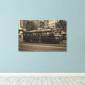 Vintage Melbourne-Straßenbahn Leinwanddruck (Insitu (Holzboden))