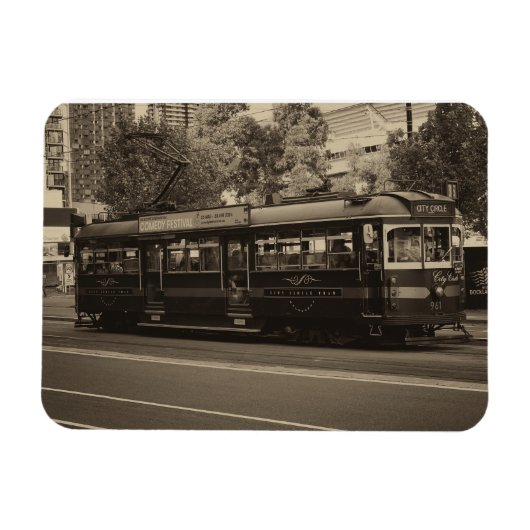 Vintage Melbourne-Straßenbahn Magnet (Horizontal)