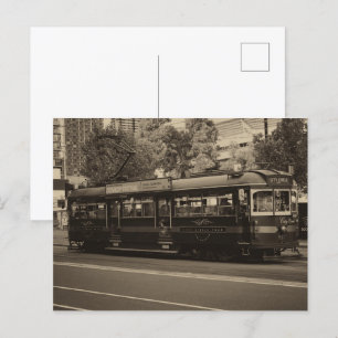 Vintage Melbourne-Straßenbahn Postkarte