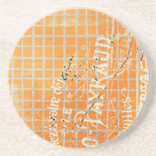 Vintage Meldung des französischen Geschäfts Getränkeuntersetzer