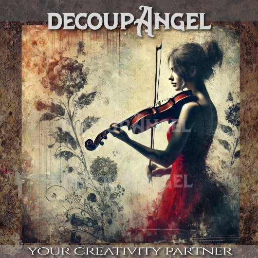 Vintage Melodie - Decoupage Seidenpapier