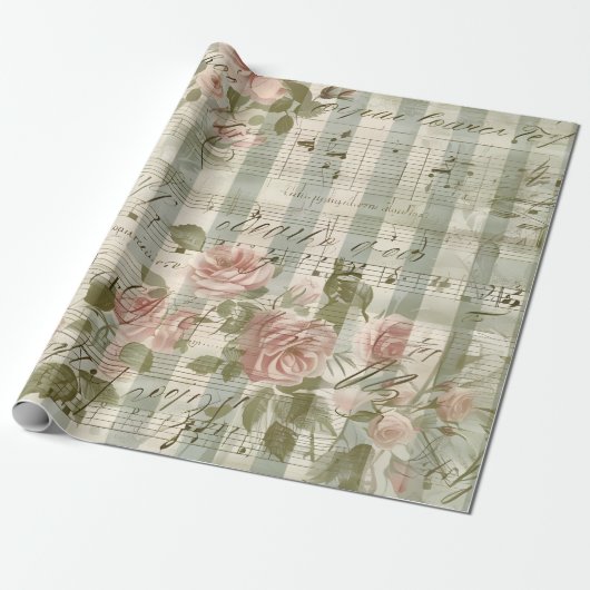 Vintage Melodie Geschenkpapier (Ungerollt)