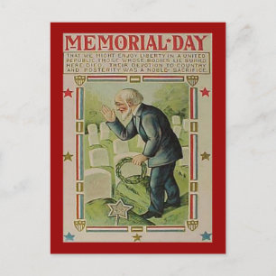 Vintage Memorial Day Die Gefallenen, ZSSG Postkarte