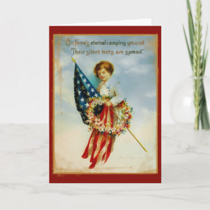 Vintage-Memorial-Day-Grußkarte Karte