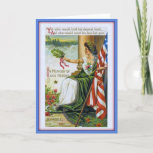 Vintage Memorial Day Grußkarte Karte