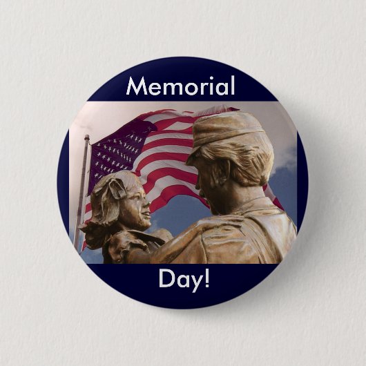 Vintage Memorial Day Homecoming Button (Vorderseite)
