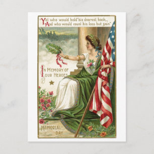 Vintage Memorial Day Postkarte