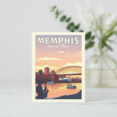 Vintage Memphis Postkarte (Stehend Vorderseite)