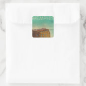 Vintage Memphis Square Aufkleber (Tasche)